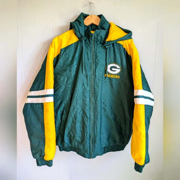 NFL Other - NFL Green Bay Packers Full Zip Coat in Green Gold Medium Fansgear Game Day